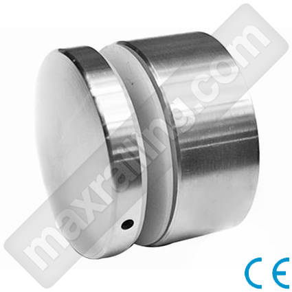 Държач Ø70мм на стъкло от 8мм. до 20мм. с отстояние от стената 30мм. Неръждаема стомана AISI 304. Сатенирана.